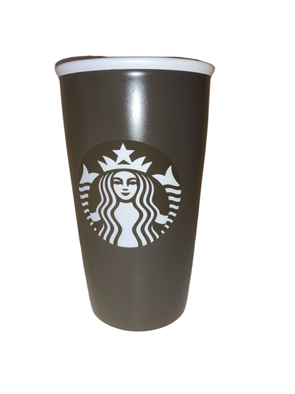 Starbucks Tumbler 12 oz black with white logo